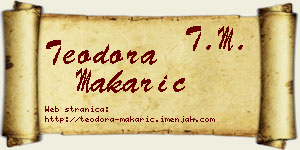 Teodora Makarić vizit kartica